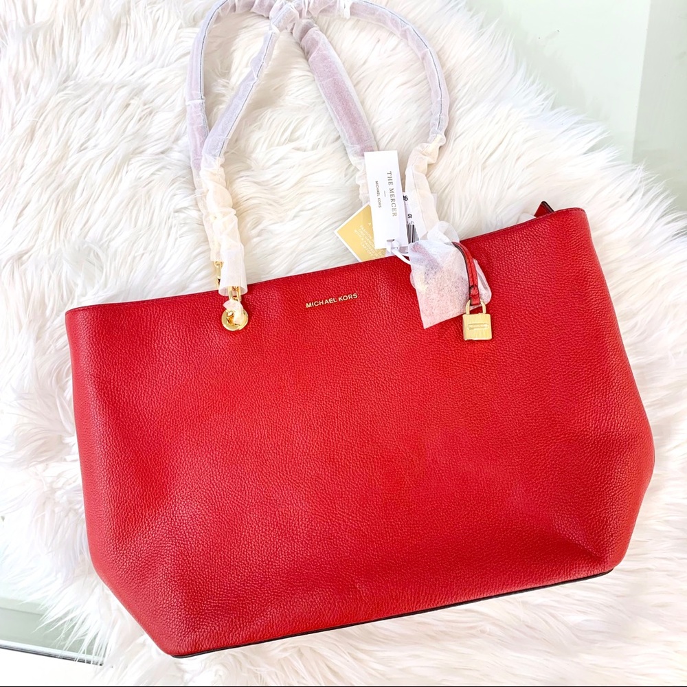 Michael Kors The Mercer Large Red Tote